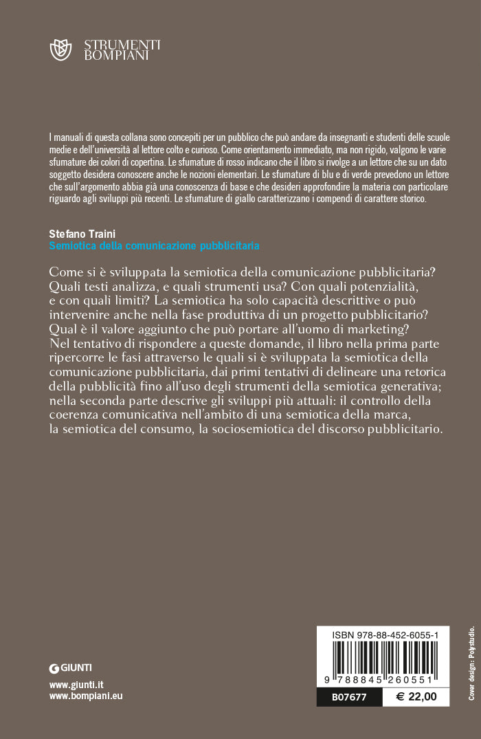Semiotica della comunicazione pubblicitaria. Discorsi, marche, pratiche, consumi