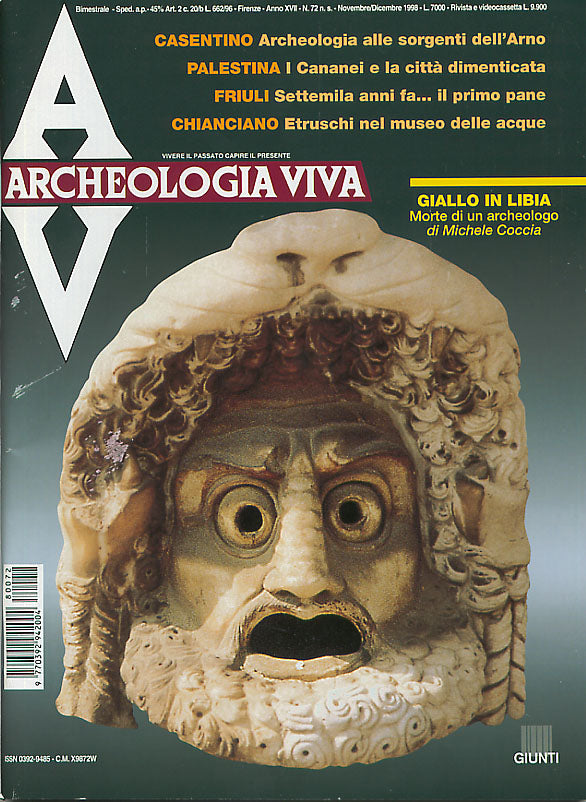 Archeologia Viva n. 72 - novembre/dicembre 1998. Rivista bimestrale