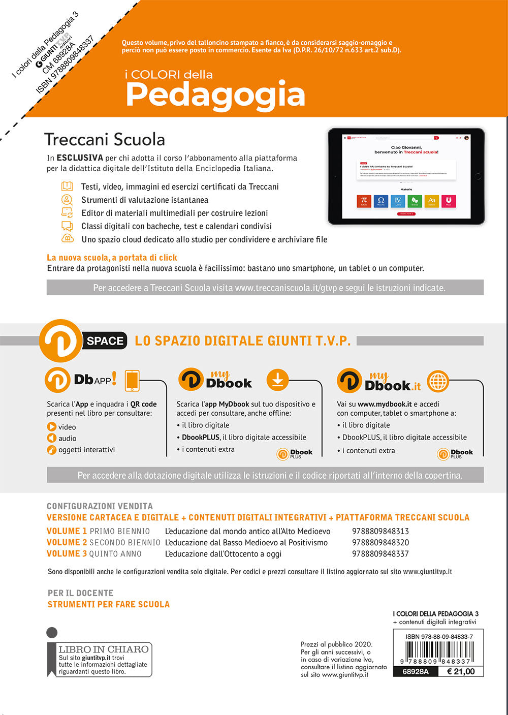 I colori della Pedagogia 3 + Saperi Fondamentali