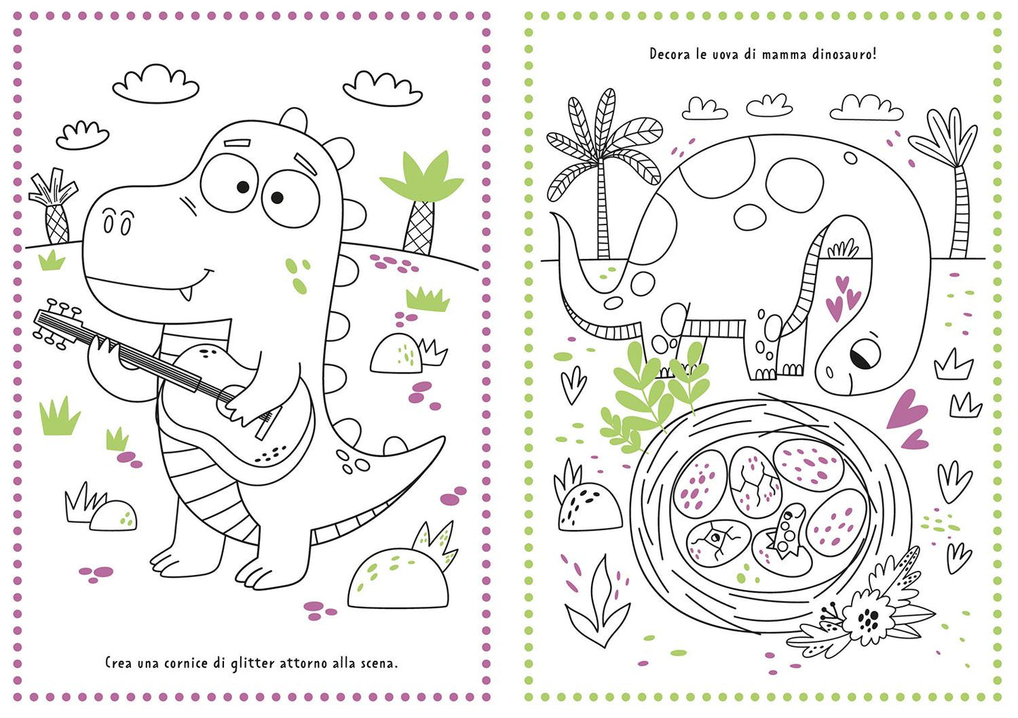 Incredibili dinosauri. Colora con i glitter