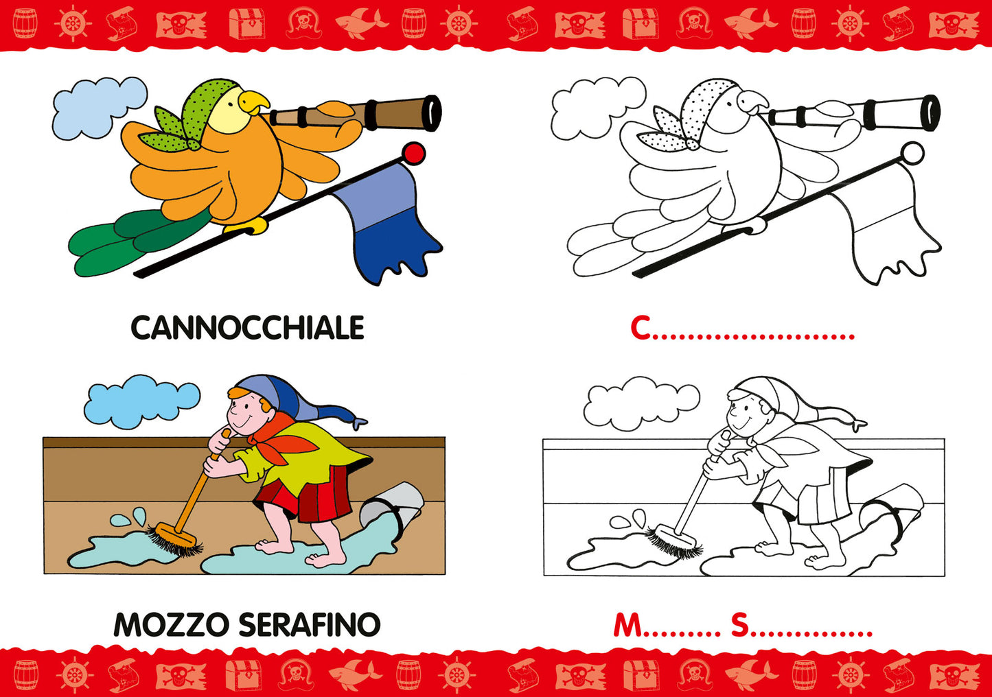 Colora e gioca con i pirati. Con stickers