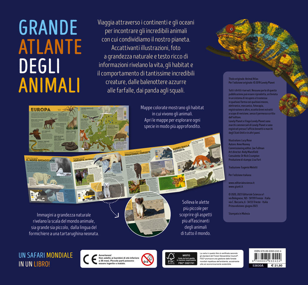 Grande atlante degli animali. Informazioni sorprendenti, mappe da esplorare e alette da sollevare
