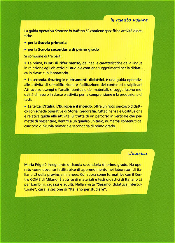 Studiare in Italiano L2 - Le guide di Sesamo. nella Scuola primaria e Secondaria di primo grado