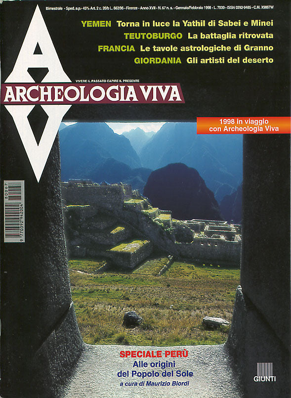 Archeologia Viva n. 67 - gennaio/febbraio 1998. Rivista bimestrale