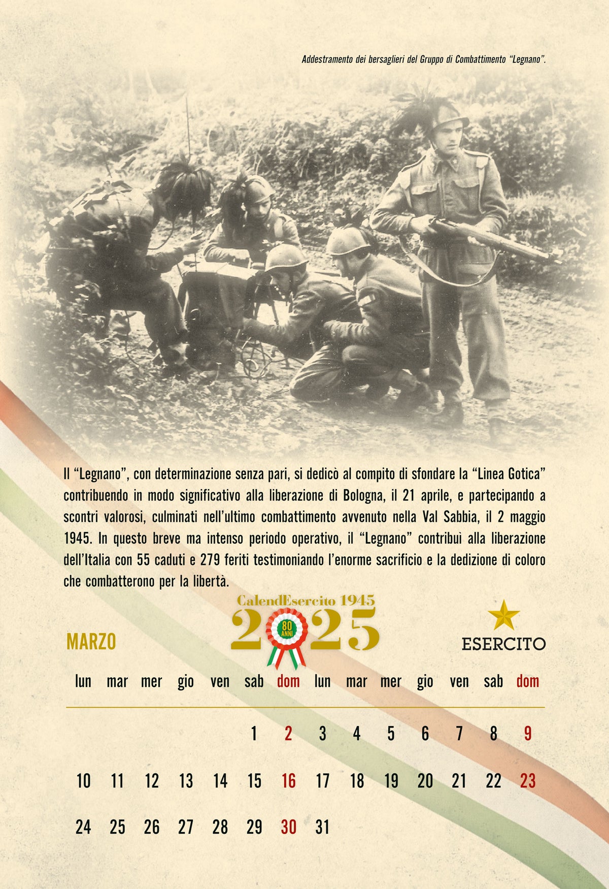 Calendario Esercito Italiano 2025 - da parete