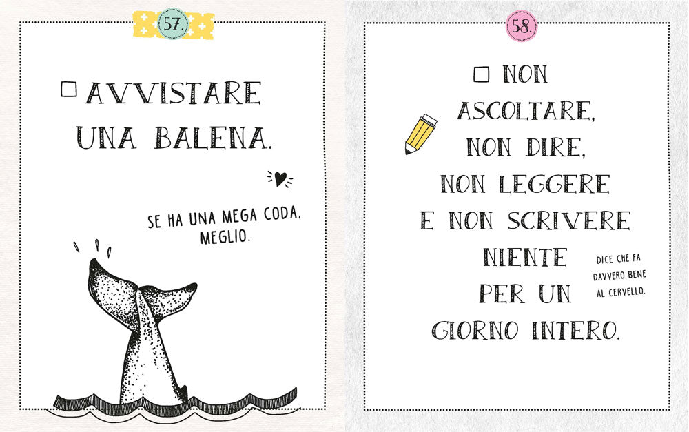 150 cose da fare per raggiungere la felicità. Bucket list