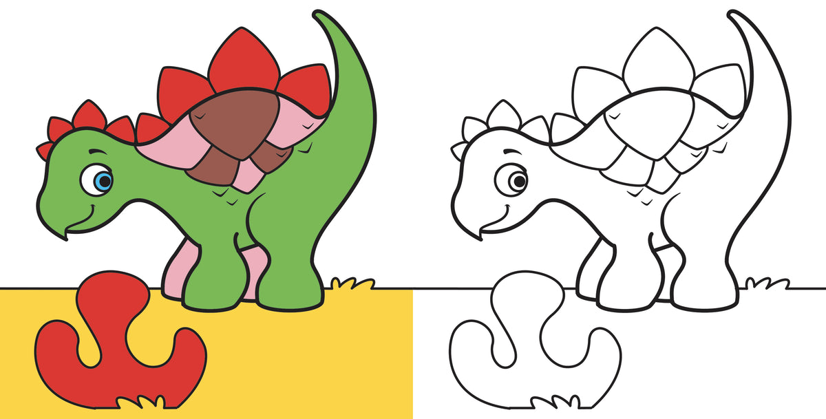 Dinosauri. Tanti simpatici dinosauri tutti da colorare