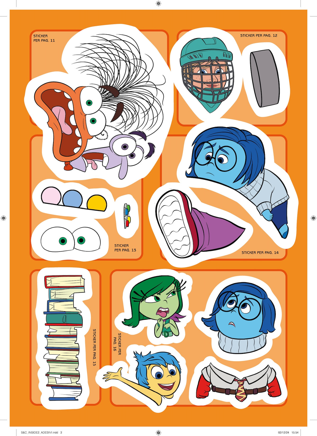 Emozioni in tilt Staccattacca&colora Inside Out 2
