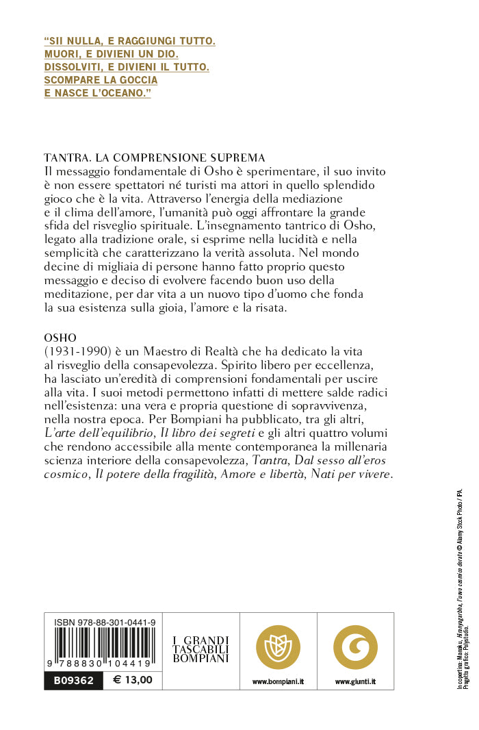 Tantra. La comprensione suprema. Il canto dell'estasi