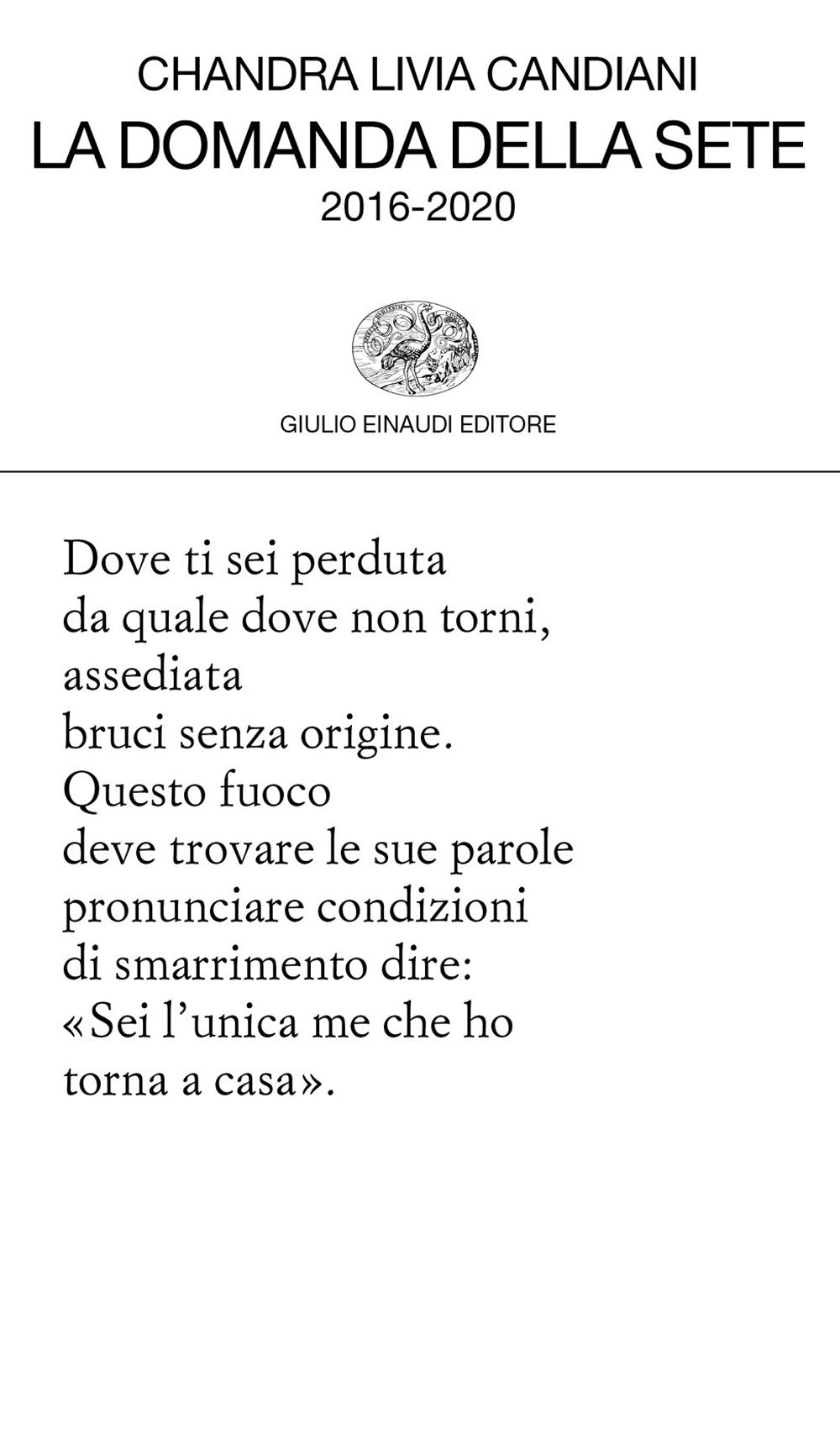 La domanda della sete 2016-2020.