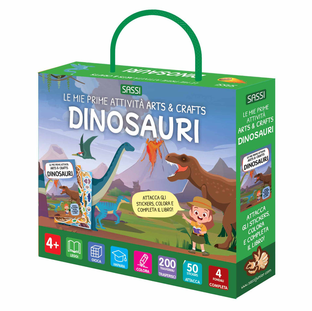 I dinosauri. Le mie prime attività arts & crafts. Ediz. a colori. Con 200 trasferibili. Con 50 Adesivi.