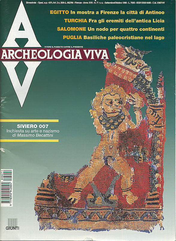 Archeologia Viva n. 71 - settembre/ottobre 1998. Rivista bimestrale