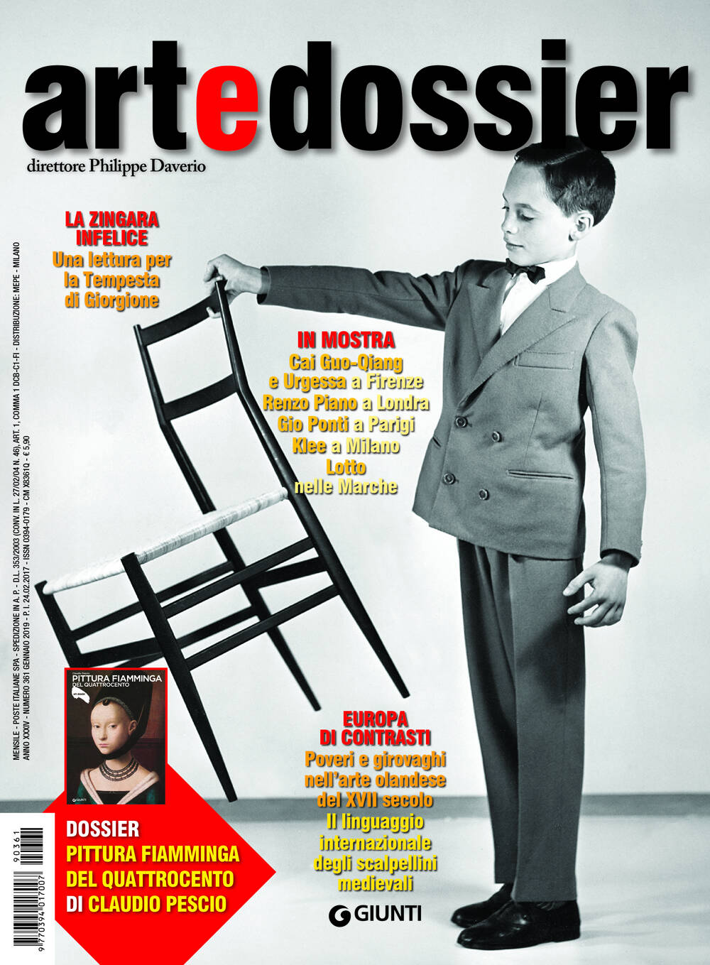 Art e dossier 361, Gennaio 2019. allegato a questo numero il dossier  Pittura fiamminga del Quattrocento di Claudio Pescio
