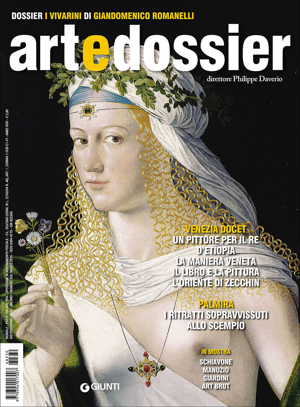 Art e dossier n. 330, marzo 2016. allegato a questo numero il dossier: I Vivarini di Giandomenico Romanelli