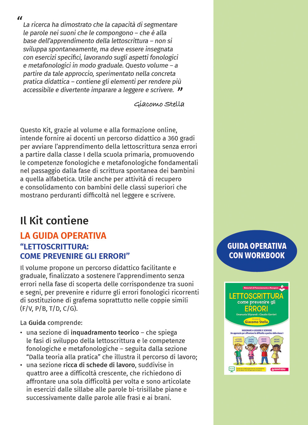 KIT Insegnare a leggere e scrivere. Come prevenire gli errori