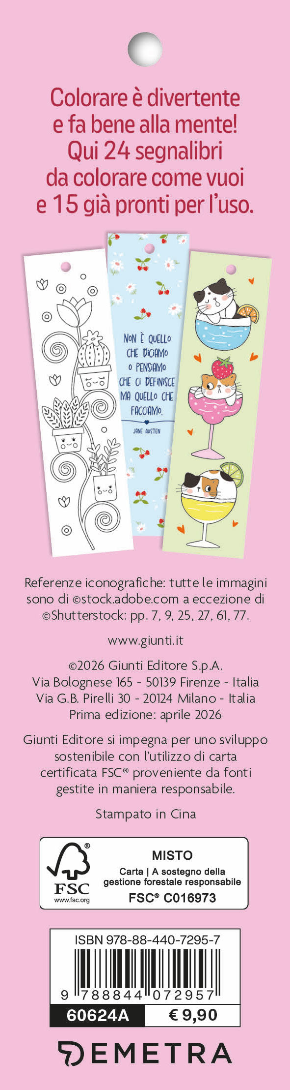 Segnalibro da colorare Kawaii