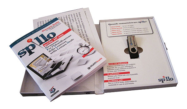 SPILLO: Kit Scuola 1.000 somministrazioni. Guida, chiave USB, testo allievo