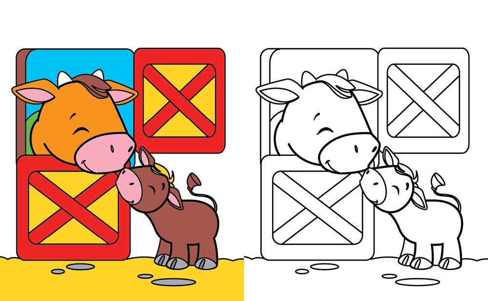 Colora la fattoria + pennarelli. Tanti simpatici animali tutti da colorare!