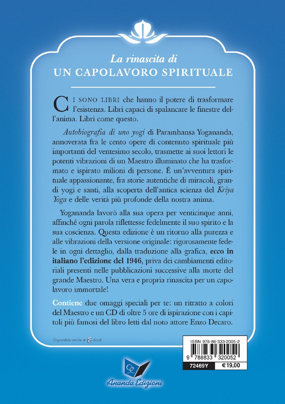 Autobiografia di uno Yogi. Edizione originale del 1946 - Con audiolibro e ritratto