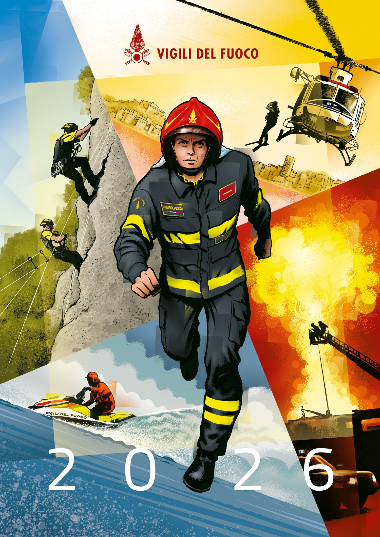 Calendario 2026 Vigili del Fuoco - da parete. Nel segno del soccorso