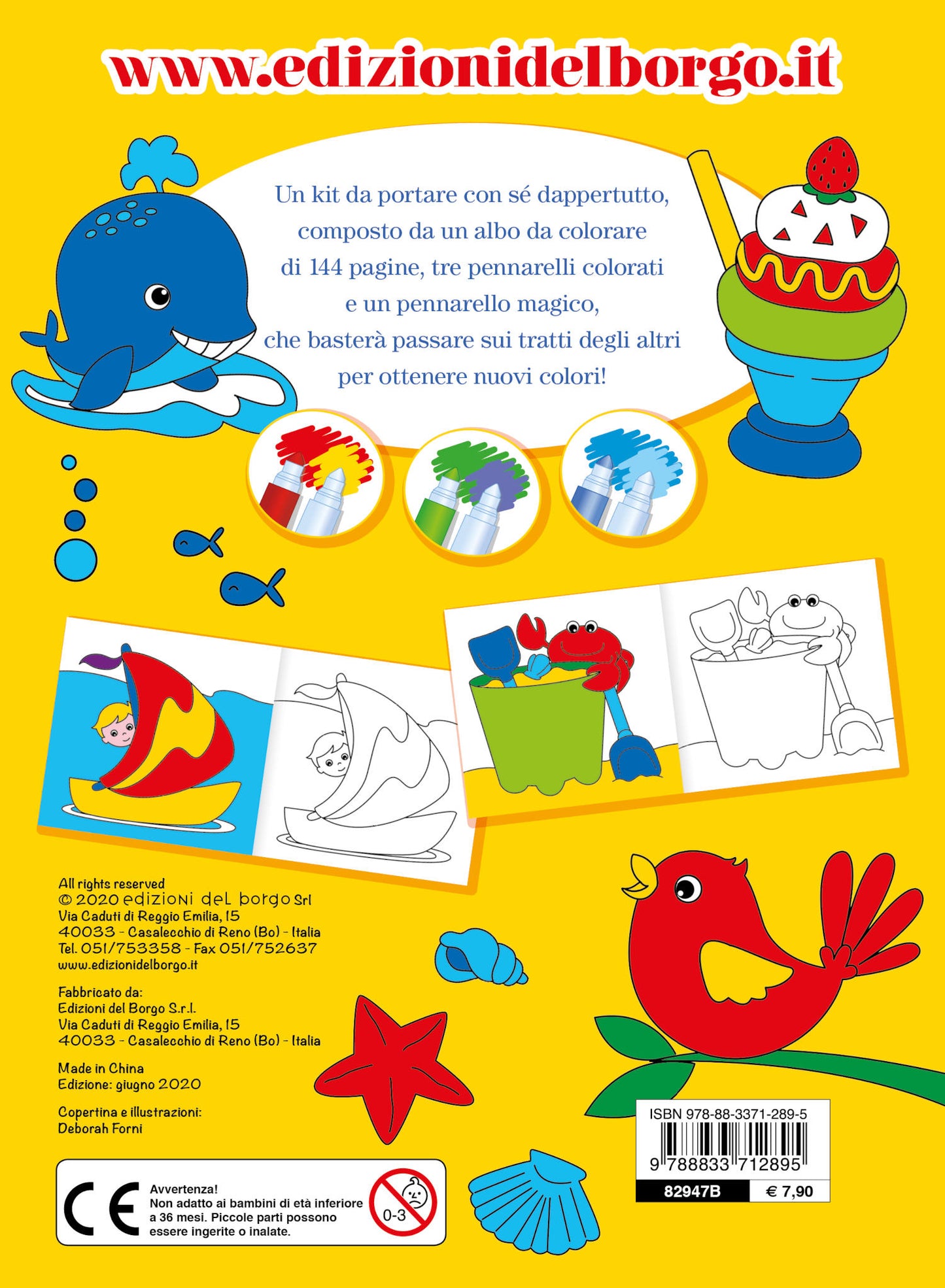In vacanza colora con i pennarelli magici