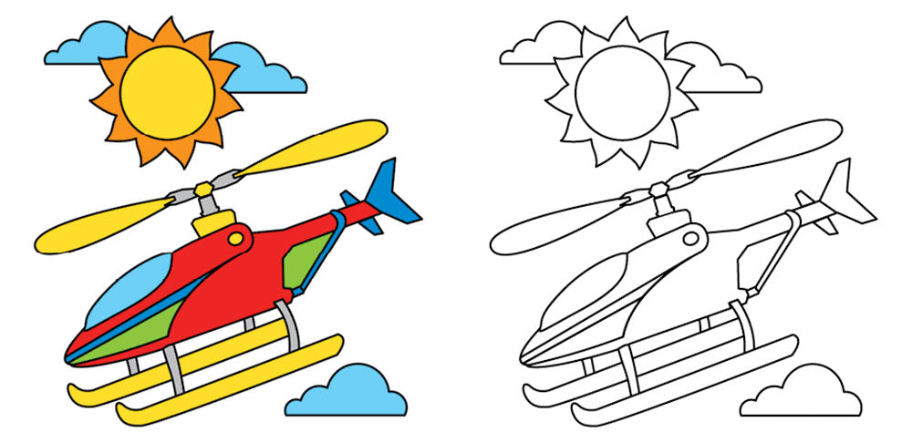 I bambini colorano con i pennarelli magici