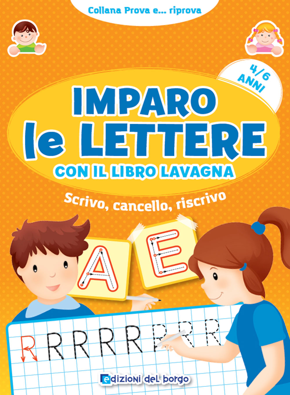 Imparo le lettere con il libro lavagna - 4/6 anni. Scrivo, cancello, riscrivo - Con pennarello con inchiostro a base d'acqua