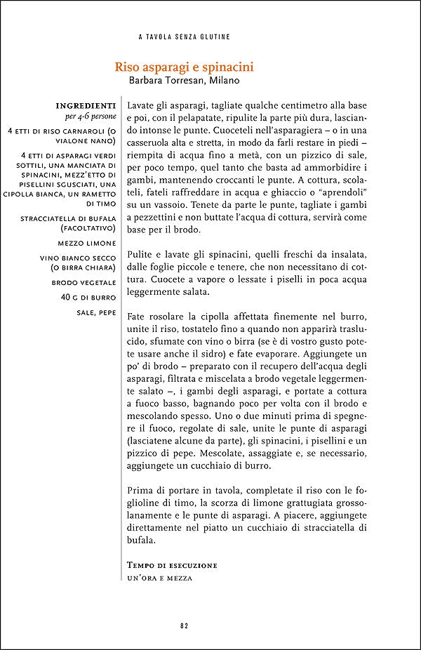A tavola senza glutine