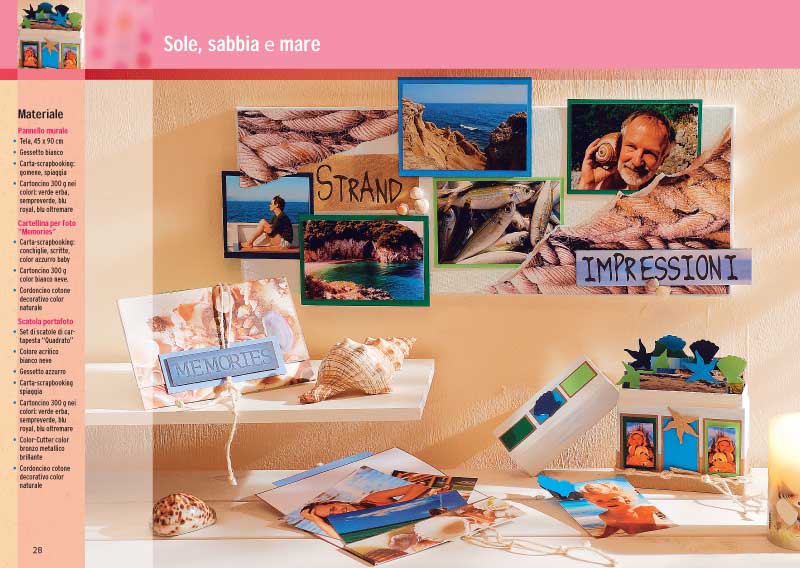 Scrapbooking. Idee con le foto. con 2 cartamodelli