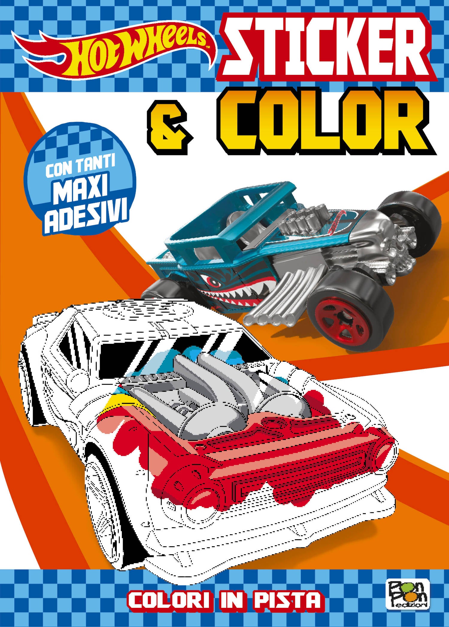 Sticker & Color. Hot Wheels. Colori in pista