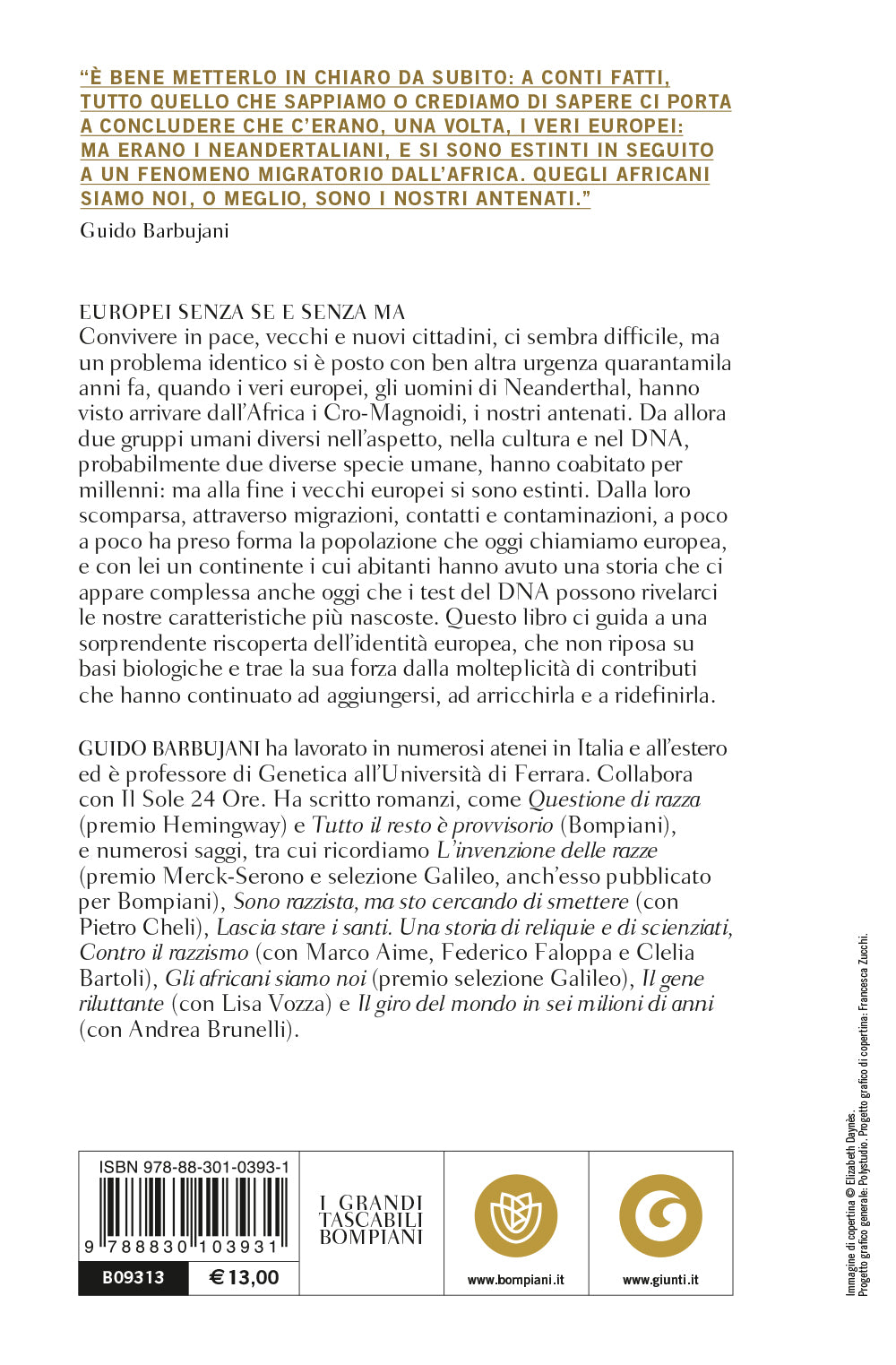Europei senza se e senza ma. Storie di neandertaliani e di immigrati
