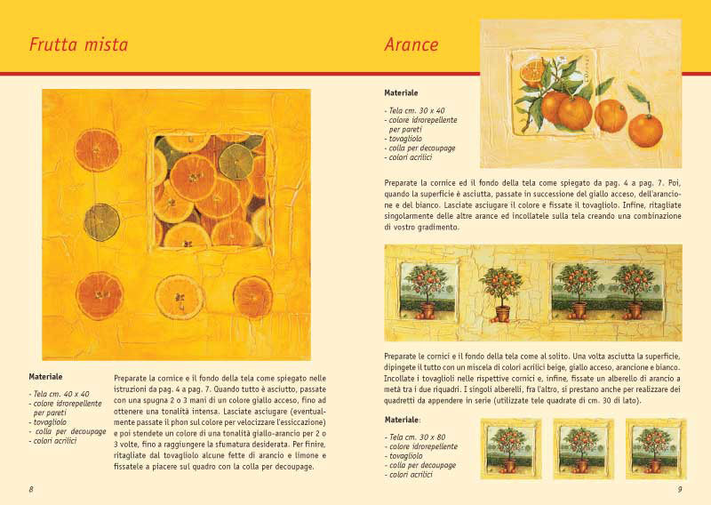Decoupage artistico su tele