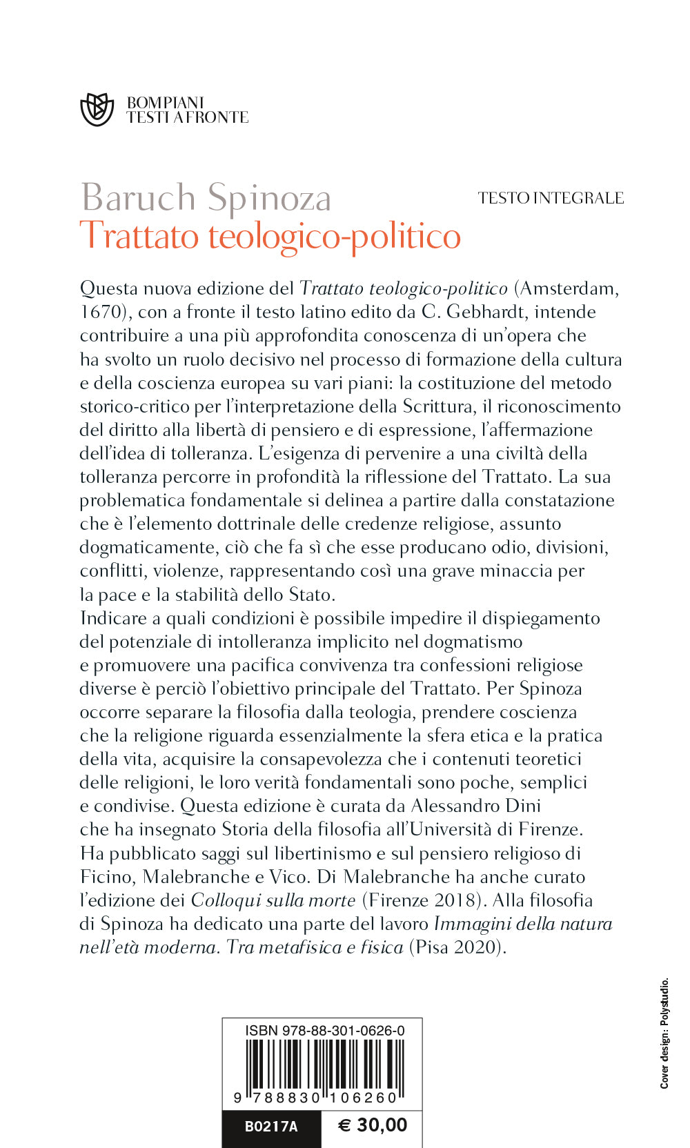 Trattato teologico-politico. Edizione riveduta e corretta