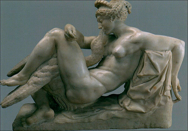 Cartolina - Firenze. Museo Nazionale del Bargello - Leda e il cigno (1536 circa)