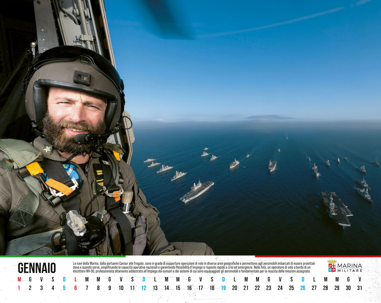 Calendario Marina Militare 2025 - da parete. Volti e sorrisi