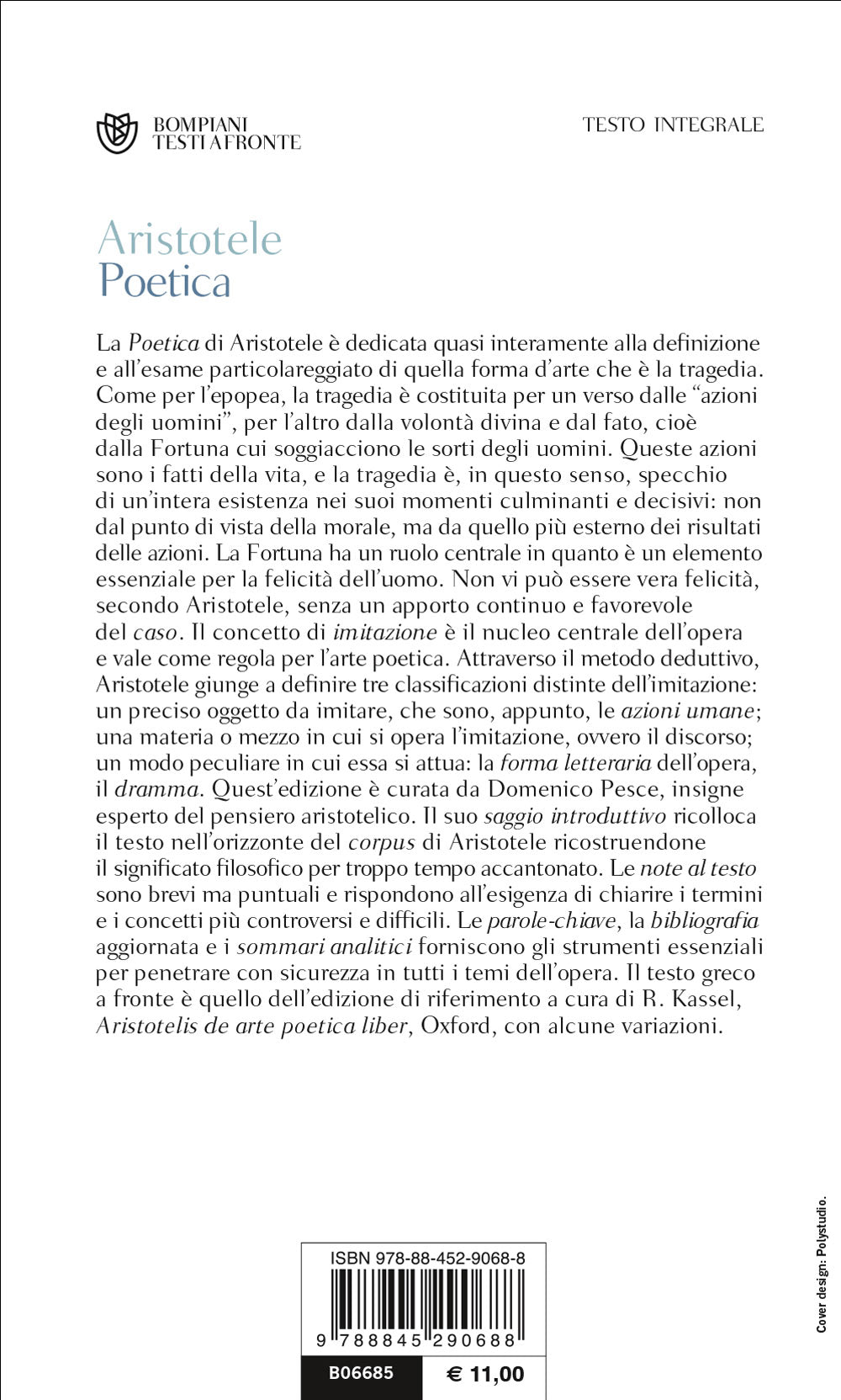 Poetica. Testo greco a fronte