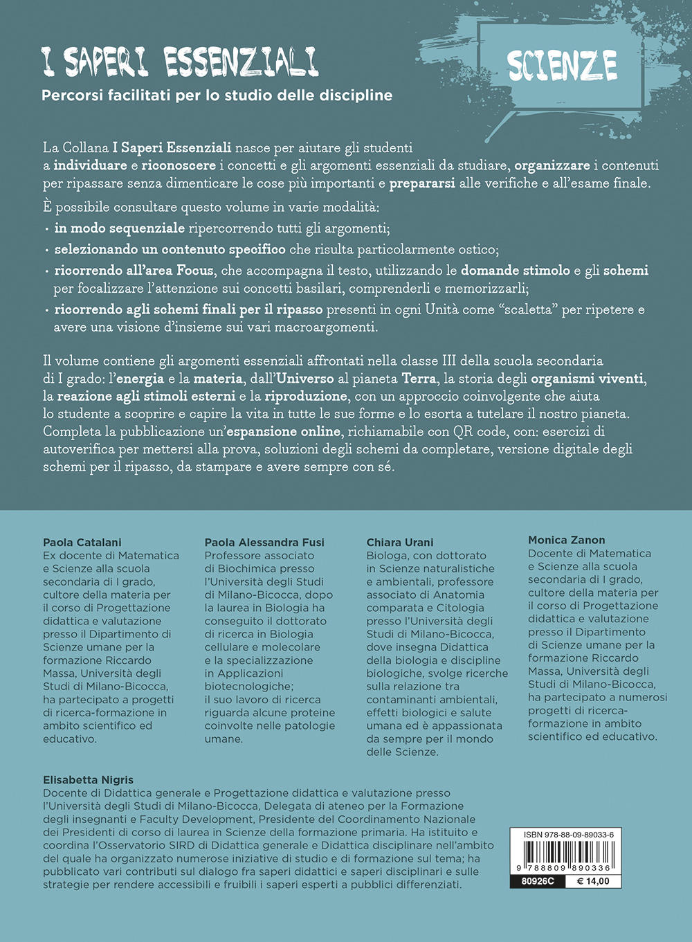 I Saperi Essenziali di Scienze. per la scuola secondaria di I grado
