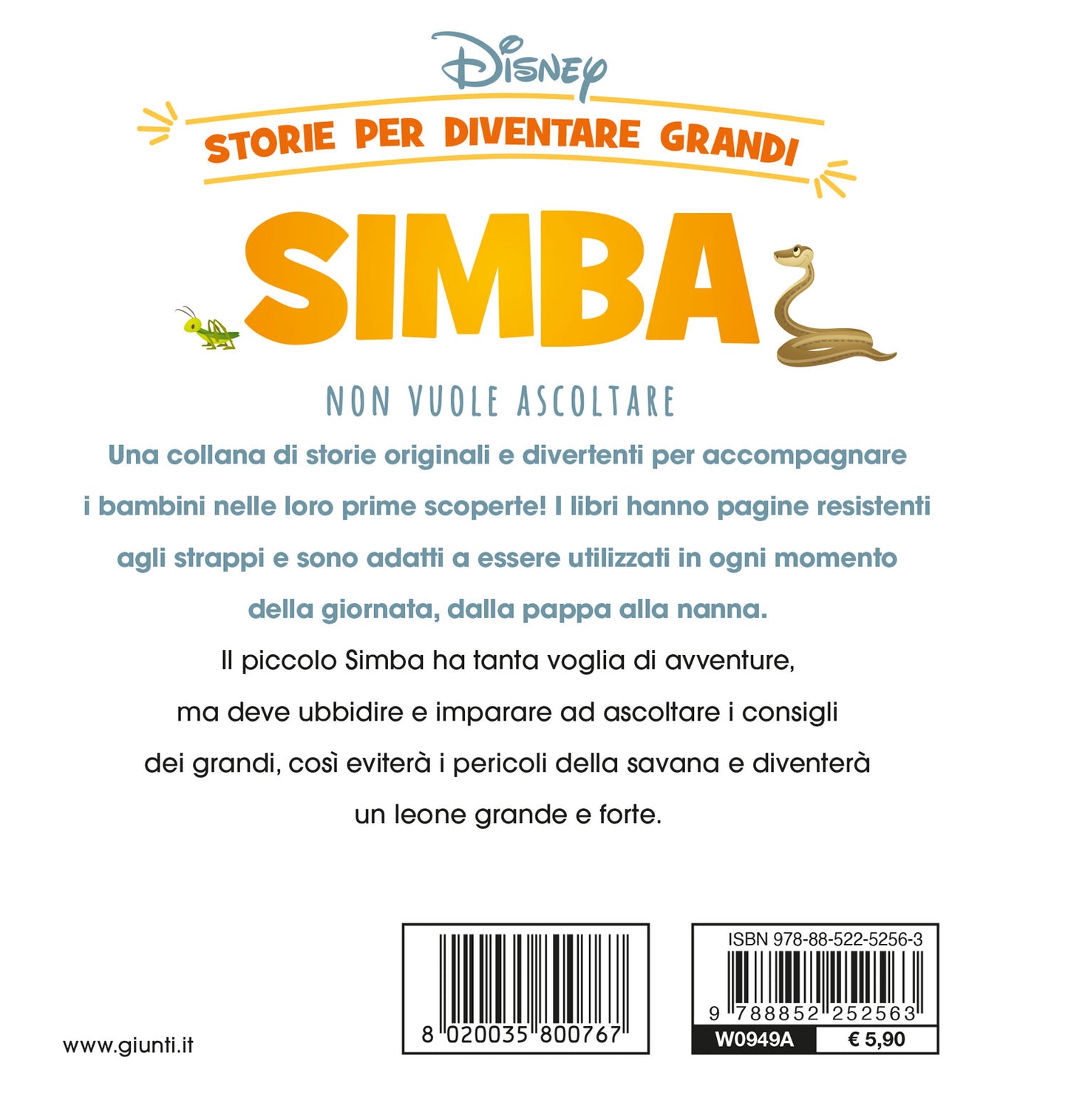 Simba Non vuole ascoltare Storie per diventare grandi