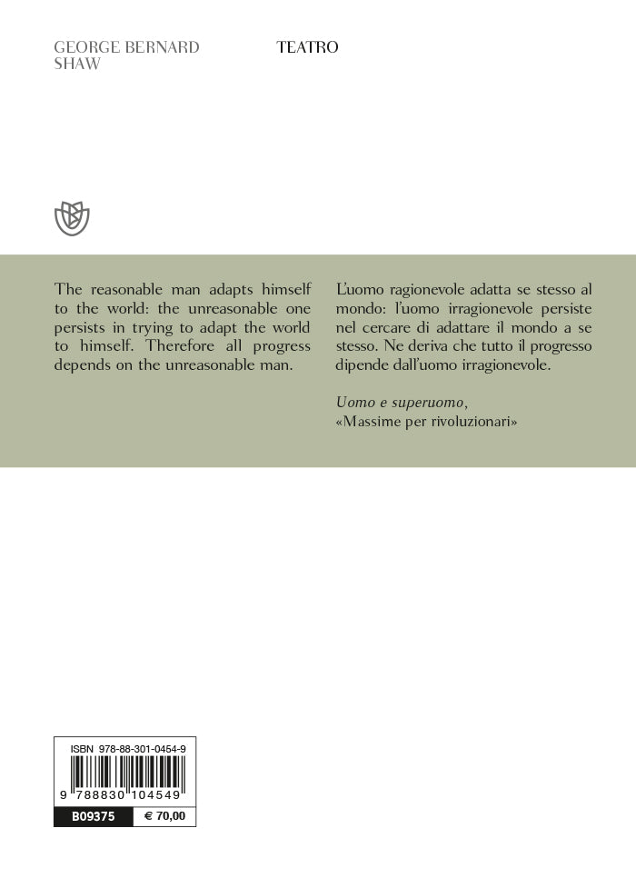 Teatro. Testo inglese a fronte