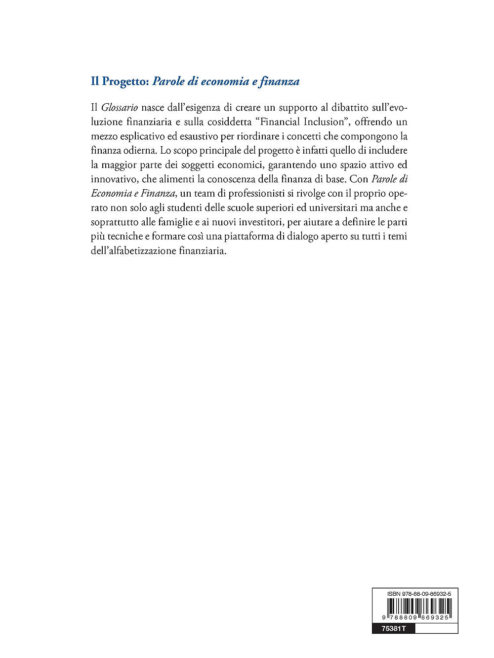 Parole di economia e finanza. Glossario di educazione finanziaria - II edizione aggiornata
