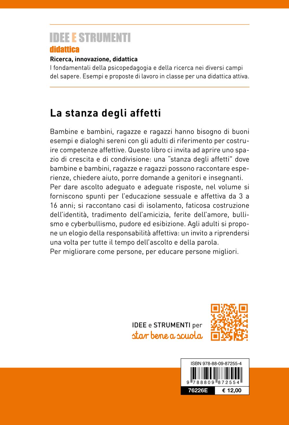 La stanza degli affetti. L'educazione affettiva, emotiva e sessuale dei bambini e degli adolescenti