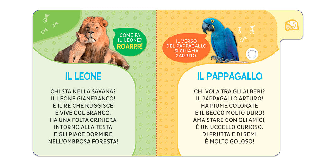 Animali del mondo. Primi suoni. 6 versi da ascoltare!