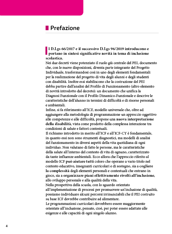 Il Progetto individuale dal profilo di funzionamento su base ICF al PEI. Le innovazioni in materia di inclusione scolastica
