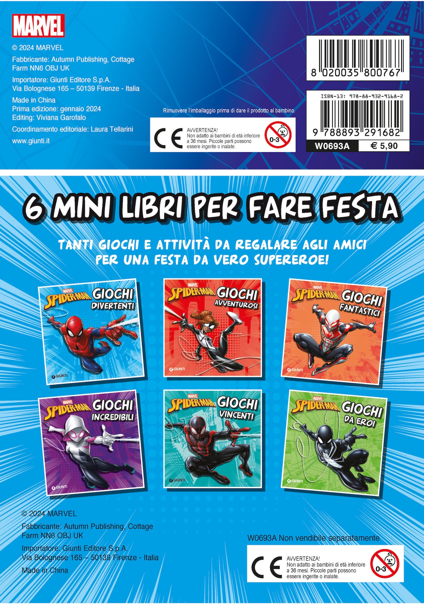 Spiderman Party pack. 6 mini libri per fare festa