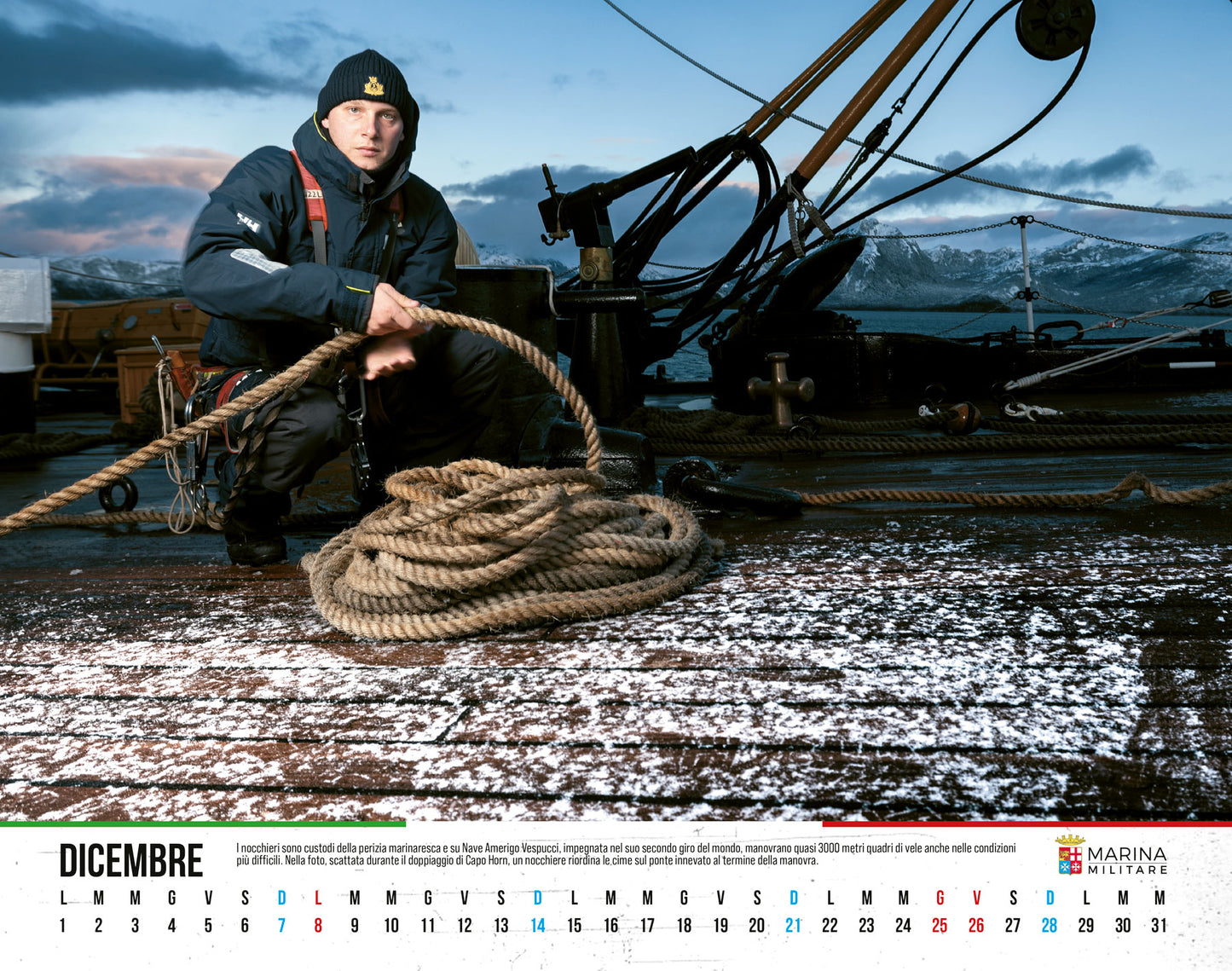 Calendario Marina Militare 2025 - da tavolo. Volti e sorrisi
