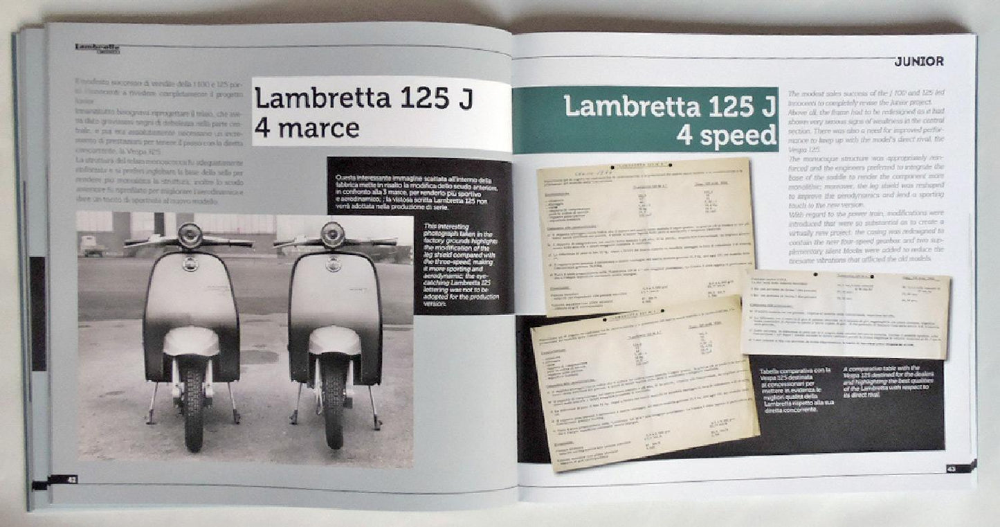 Lambretta Junior 50, 100, 125 .  Storia Modelli e documenti/History, models and documents (Ediz. bilingue italiano/inglese )
