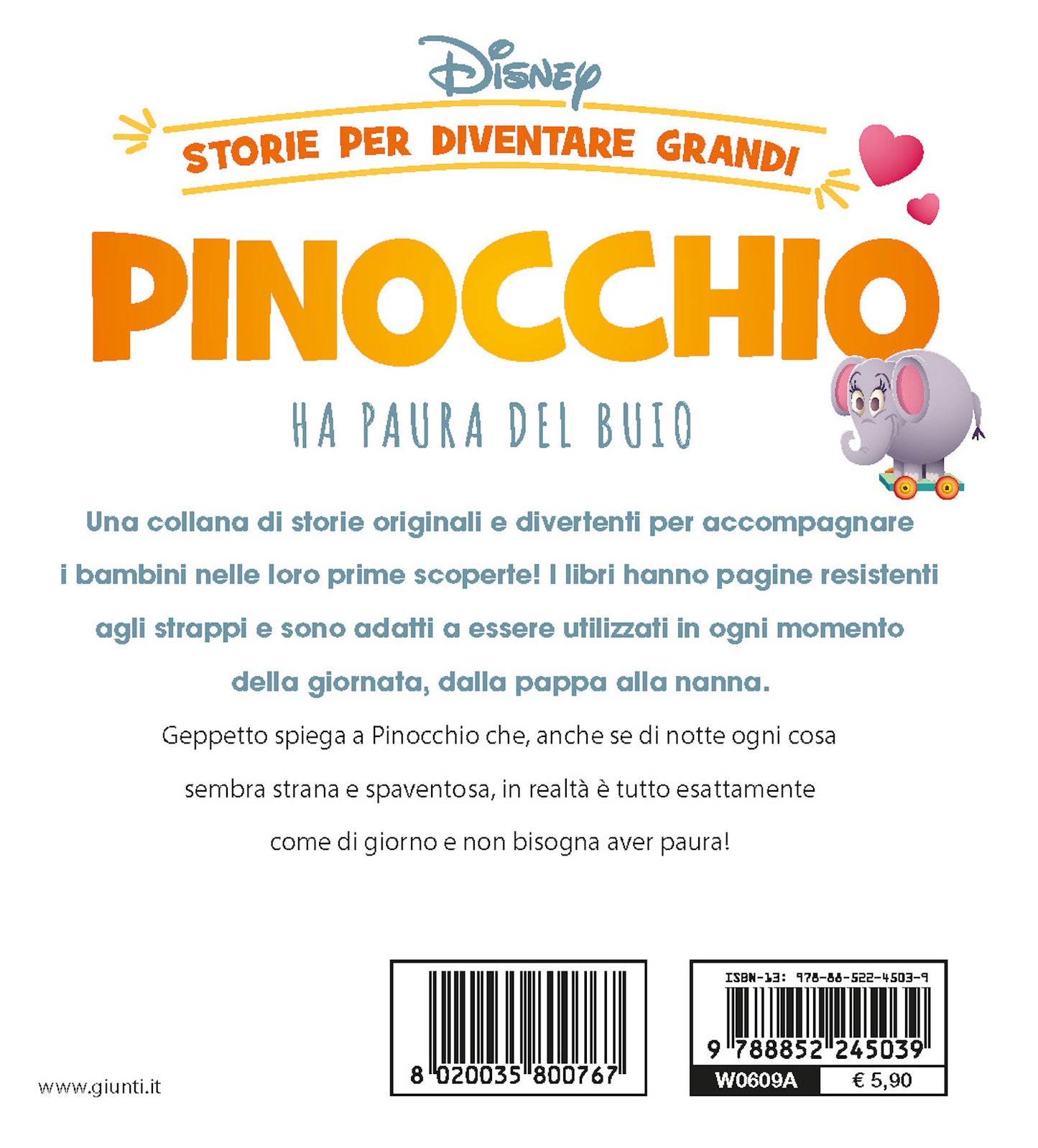 Pinocchio ha paura del buio Storie per diventare grandi