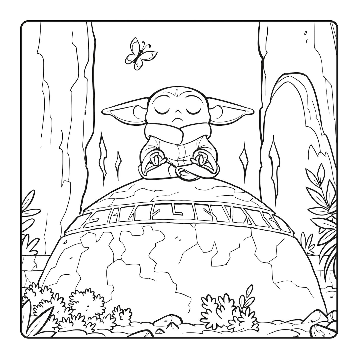 Grogu Cozy Coloring Star Wars The Mandalorian. Il più cutie della galassia