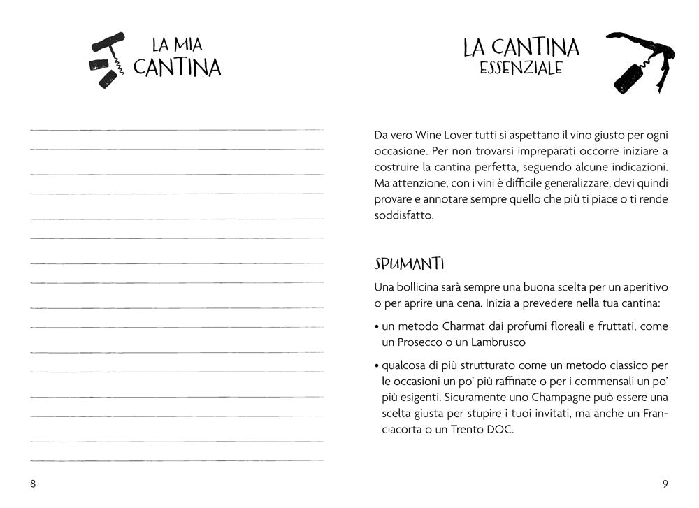 Wine Lover. Planner. Degustazione - Abbinamenti - Cantina