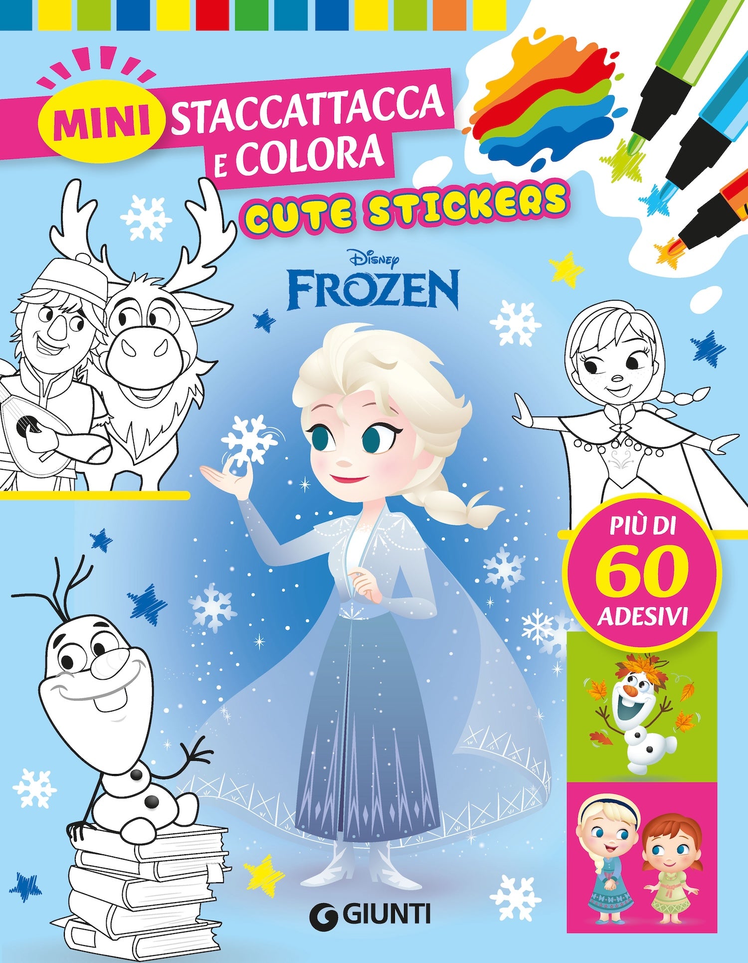 Frozen Mini Staccattacca e colora Cute Stickers. Più di 60 adesivi